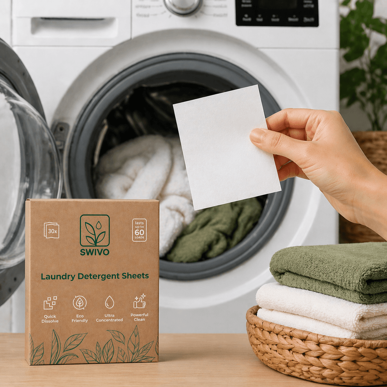 Laundry Detergent Sheets - 60 Loads Eco Liquidless Soap thumbnail 3