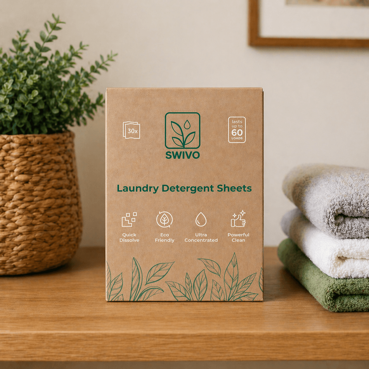 Laundry Detergent Sheets - 60 Loads Eco Liquidless Soap thumbnail 5