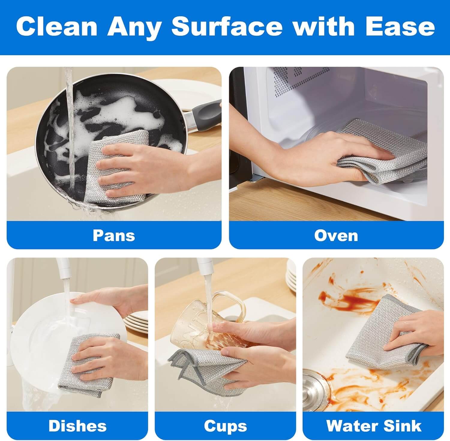 Multipurpose Wire Dishwashing Rags for Wet and Dry thumbnail 3