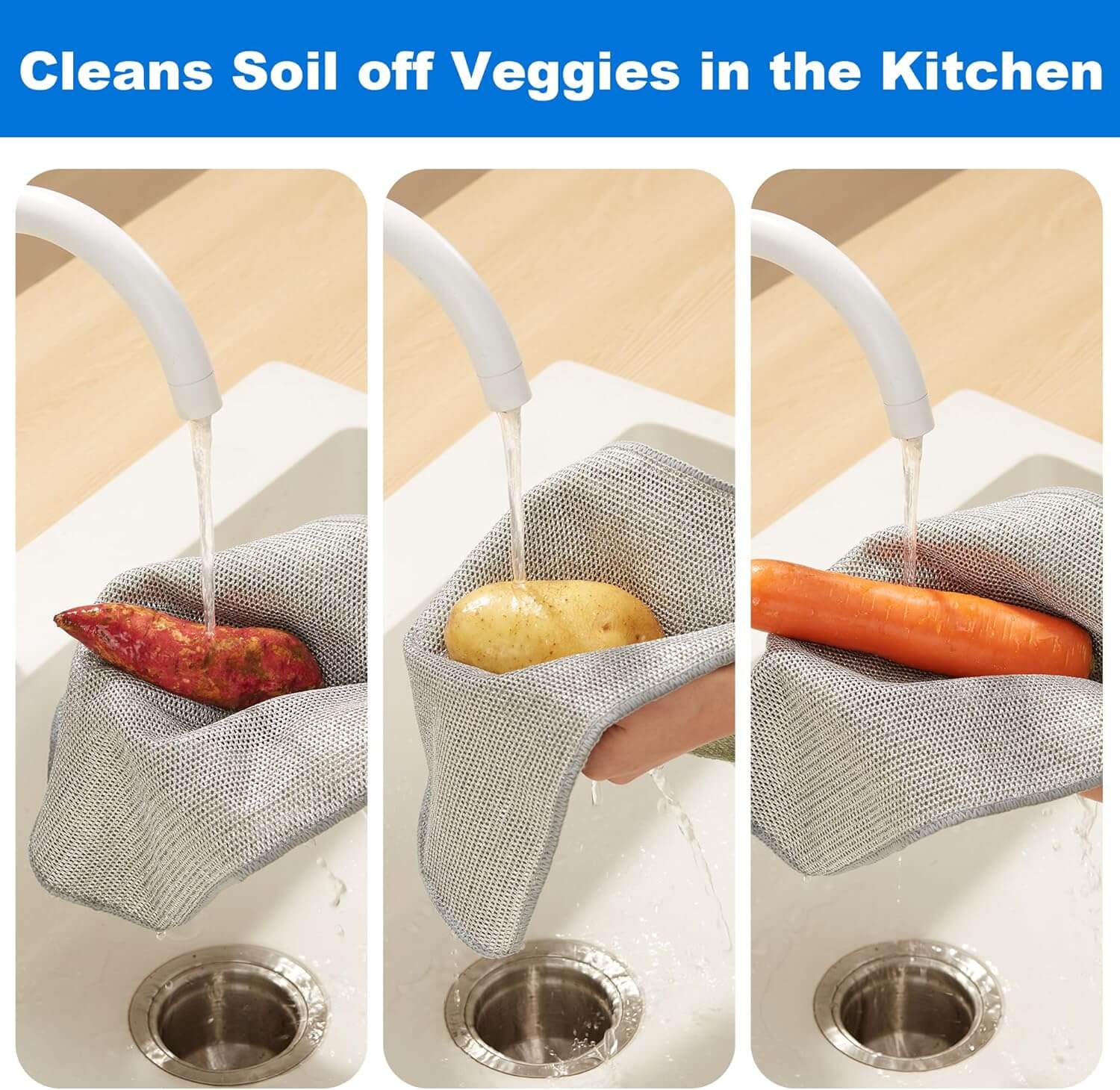 Multipurpose Wire Dishwashing Rags for Wet and Dry thumbnail 5