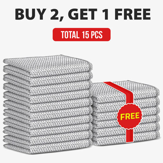 Buy 2, Get 1 Free Multipurpose Wire Dishwashing Rags (15 Pcs)